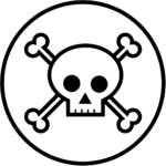 Animation enfants logo pirate tete de mort