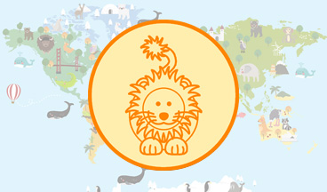 Animation enfants monde animaux lion
