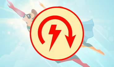 Animation enfants super-héros force énergie puissance